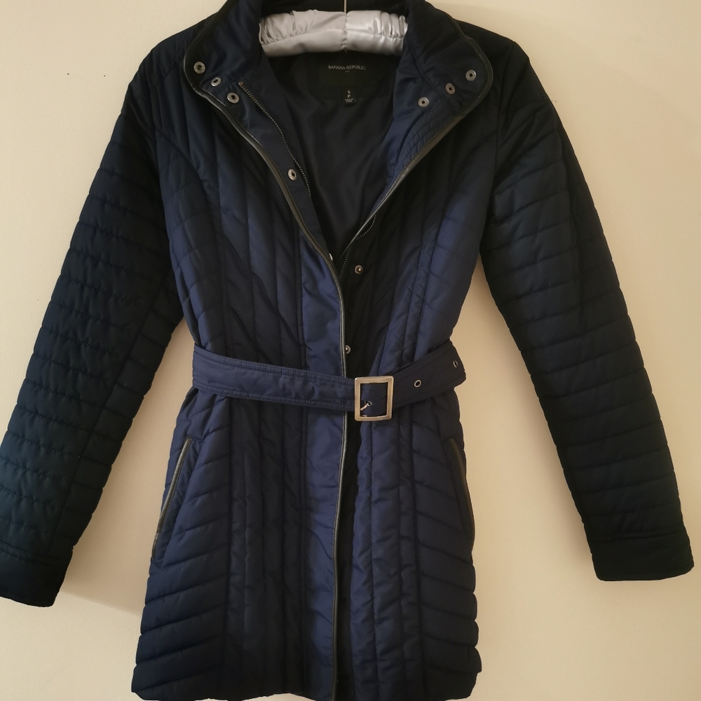 Banana Republic Navy Quilt Jacket size S
